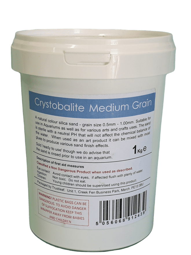 1kg Tub of Natural Colour Medium Grain Silica Sand