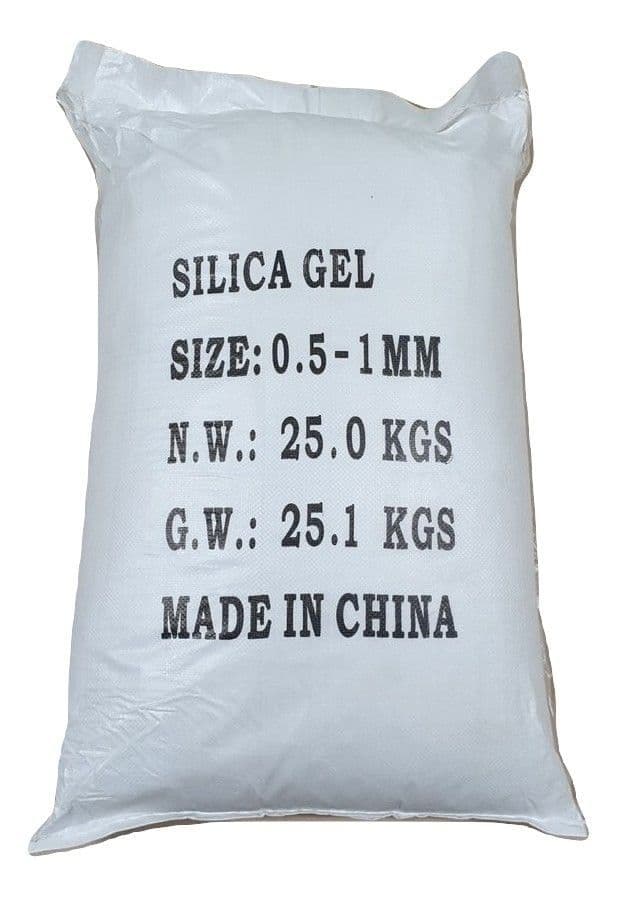 25kg Granular Indicating Silica Gel Desiccant  ORANGE 0.5-1mm grains