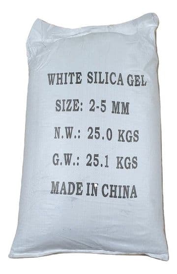 25kg White Silica Gel Desiccant 2-4mm Beads