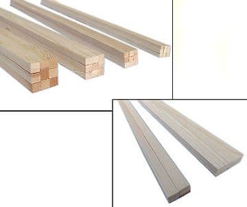 60cm lengths of Pine Block and Strip 5mm x 25mm