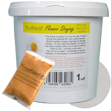 Flower Drying Silica Gel Crystals in Tubs  1kg - 7kg with FREE Orange indicator