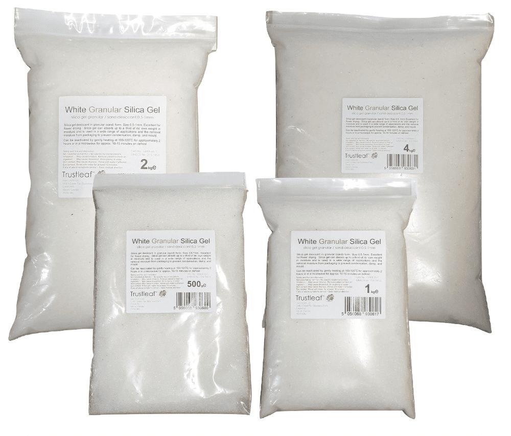Trustleaf Bloem Drogen Oranje Indicator Silicagel Korrels 0,5-1 mm (1 kg/2,2 lbs F-Of TUB Trustleaf Bloem Drogen Oranje Indicator Silicagel Korrels 0,5-1 mm (1 kg/2,2 lbs F-Of TUB
