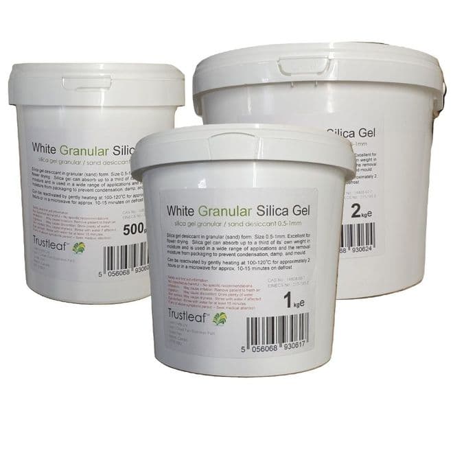 Granular Silica Gel Sand Desiccant 0.5-1mm grains  500g - 7kg Tubs