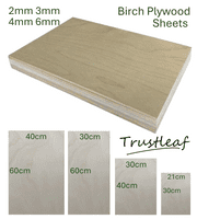 Plywood Sheets (2,3,4, or 6mm thick)