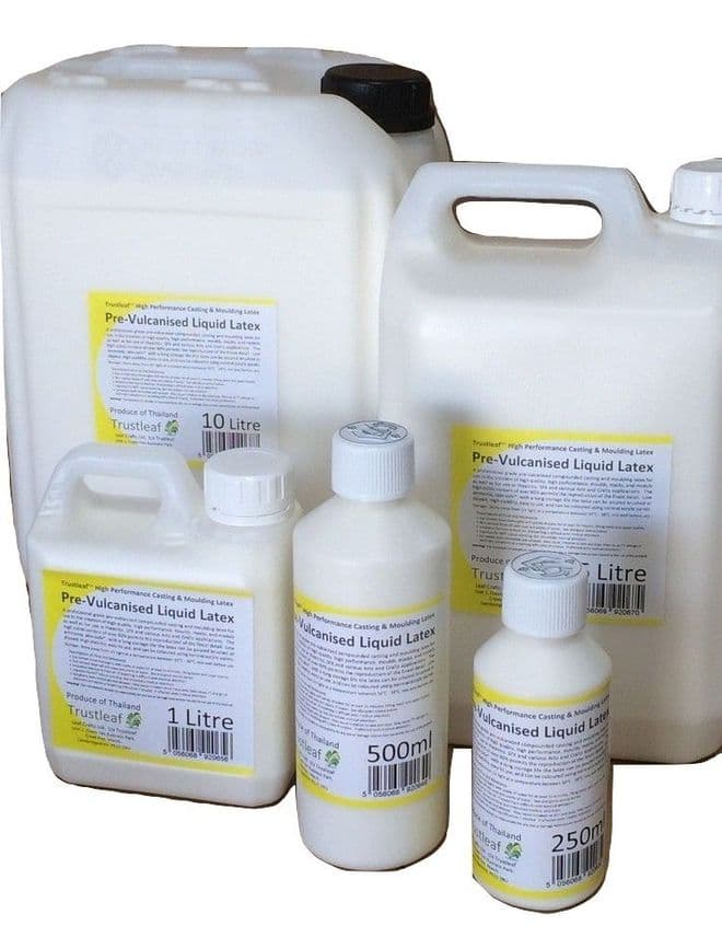 Prevulcanised Liquid Latex PVML Dipping Rubber 250ml -10 litre