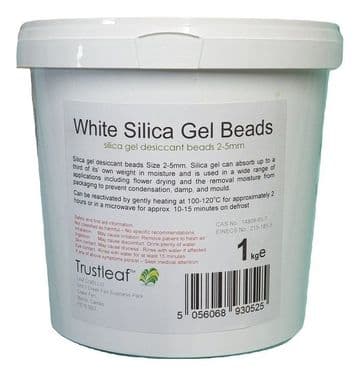 White Silica Gel Desiccant 2-4mm Beads 1kg - 7kg Tubs