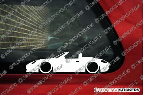 2X Lowered car outline stickers - for Porsche Boxster 987 (2005-2012) L811