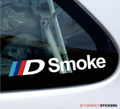 "D Smoke"sticker ( M power style) for BMW Diesel Mtec , m-technic e36 / e46 / e60 / e39 530D