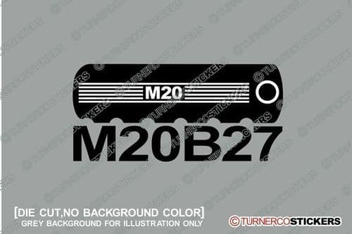 " M20B27 " M20 2.7 motor theme STICKER - for BMW e30 325i / 325e | Classic C74