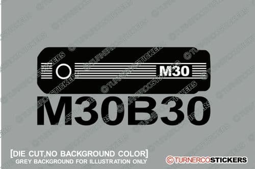 " M30B30 " M30 valve cover theme STICKER - for BMW e28 / e34 530i classic C48