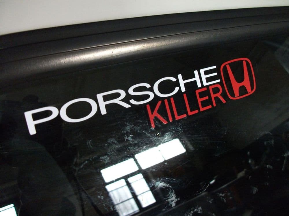 Porsche Killer honda sticker / Decal - for all motor or Turbo DOHC vtec ...