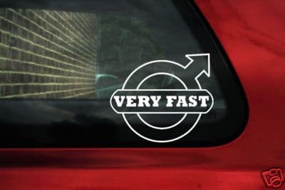 'Very fast' volvo logo sticker,for volvo C70,s40,s60,v40,v70,T5,850 R, Turbo