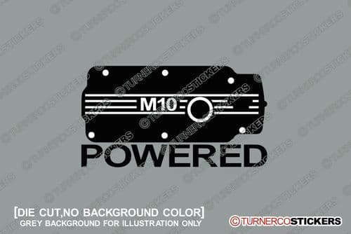 " M10 Powered " classic BMW E21 316 / E30 318 / E28 518 / engine theme STICKER