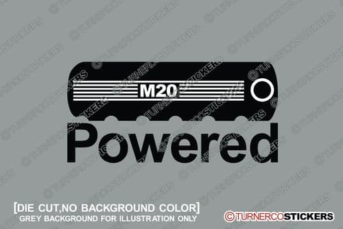 " M20 Powered " classic BMW e30 325i , E34 525i M20B25 engine theme STICKER