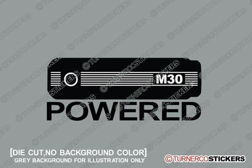 " M30 Powered " BMW E24 635csi / E28, E34 535i / E32 735i engine theme STICKER