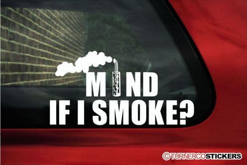 " Mind if i smoke? " Funny Diesel powered offroad truck sticker
