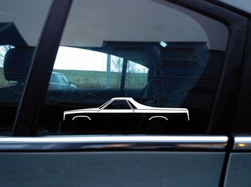 2 Car silhouette stickers for Chevrolet El Camino 1982-1987 5TH GEN classic S118