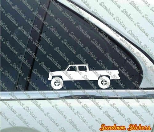 2 Lifted 4x4 stickers for Chevrolet C10 Crew cab long bed 1973-1987 classic T169