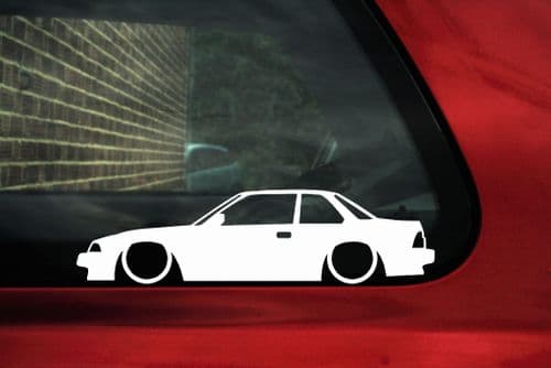 2 Lowered car outline JDM stickers for Honda Prelude Si BA1 2nd Gen Classic L912