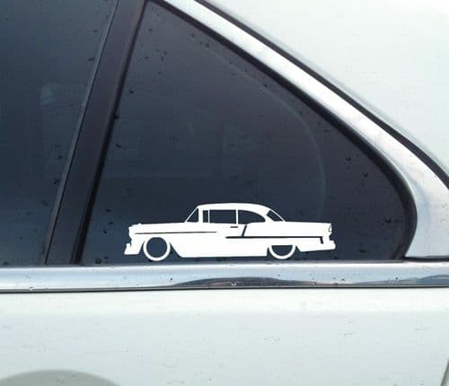 2 Lowered car stickers for 1955 Chevrolet Bel Air classic 2-door hardtop L1443