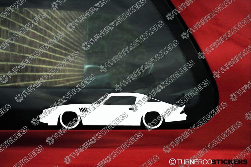 2 Lowered car stickers for Chevrolet Camaro Z28 2nd gen late spec