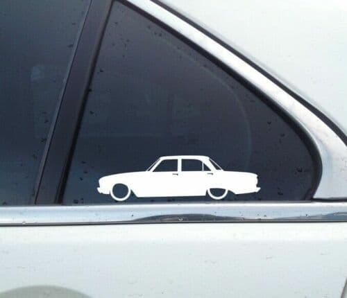 2 Lowered classic car stickers for Ford Falcon 4-door sedan 1960-1963 1st gen L688