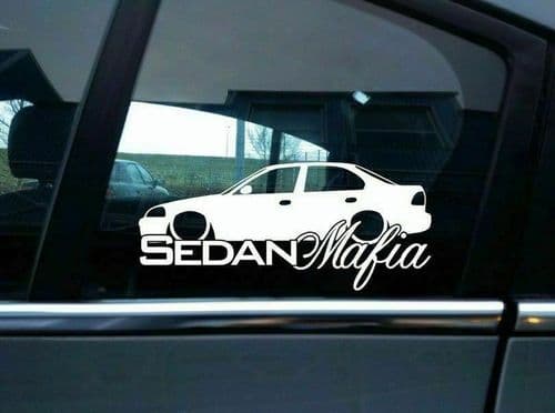 2 Lowered SEDAN MAFIA car stickers for HONDA CIVIC EK / EJ sedan VTi B35