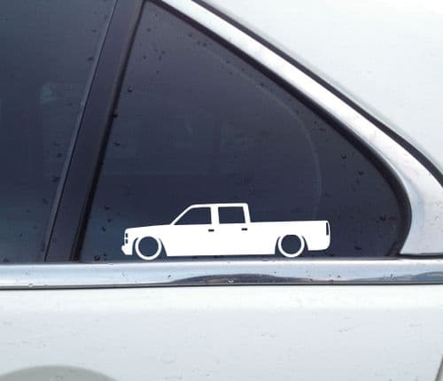 2 Lowered truck stickers for Chevrolet C1500 Crew cab OBS 1987-98 L1187
