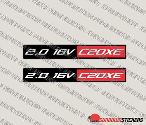 2.0 16V C20XE stickers x2 for Opel Astra GSi | Calibra | Vectra A GSi classic