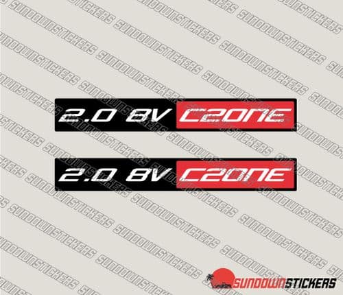 2.0 8V C20NE stickers x2 for Opel Astra F | Vectra A classic