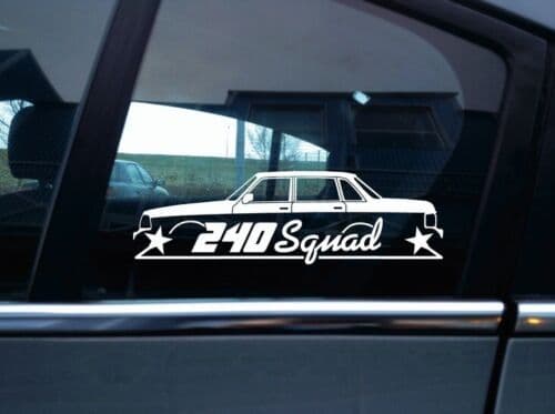 240 Squad sticker - For Volvo 240 244 Turbo sedan | classic car Q44