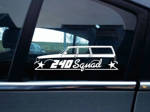 240 Squad sticker - For Volvo 240 245 Turbo station wagon | classic car Q44