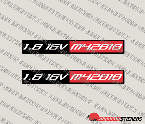 2x | 1.8 16v M42B18 stickers - for BMW E30 318is | e36 318i (na 16v) | Classic