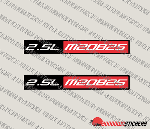 2x | 2.5L M20B25 stickers - for BMW E30 325i | E34 525i | Z1 | Classic