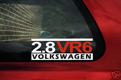 2x - 2 8 VR6 stickers For VW mk2 mk3 Golf Passat Bora