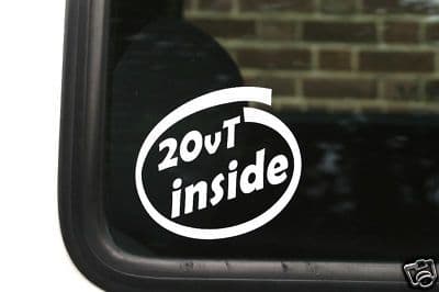 2x 20vt inside sticker for VW bora / golf mk4 1 8 Turbo