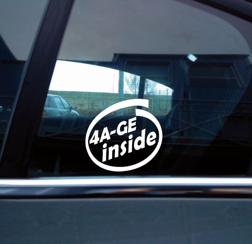 2x 4A-GE inside stickers - for Twin cam Toyota Corolla AE86 AE82 AE92 ...