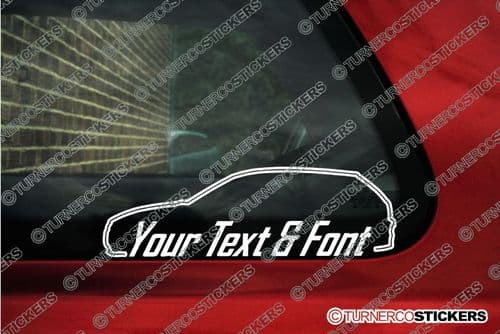 2x Alfa Romeo 147 ,year 2000-2004 CUSTOM TEXT stickers
