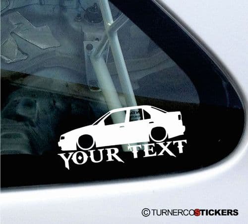2x Alfa Romeo 155 Q4 CUSTOM TEXT silhouette stickers
