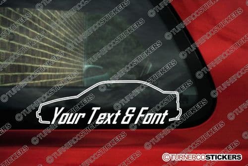 2x Alfa Romeo 155 Q4 CUSTOM TEXT stickers