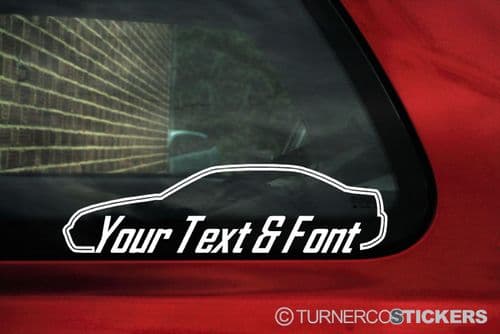 2x Alfa Romeo 166 CUSTOM TEXT stickers
