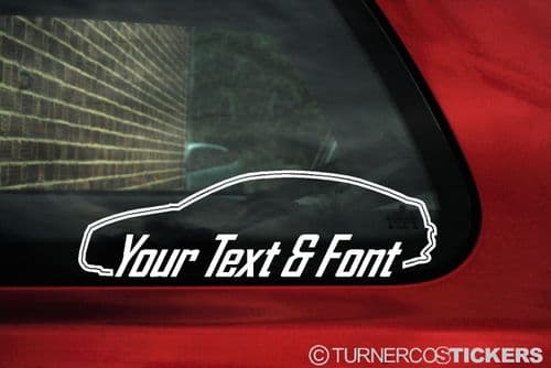2x Alfa Romeo GT Coupe CUSTOM TEXT stickers