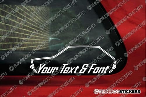 2x Audi 50 (1974-1978) Classic car vag CUSTOM TEXT car stickers