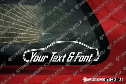 2x Audi 80 sedan 4-door B3 (1986-1991) vag CUSTOM TEXT car stickers