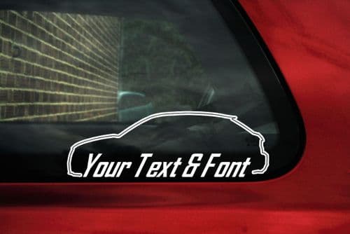 2x Audi A1 hatchback 3-door vag CUSTOM TEXT car stickers