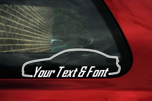 2x Audi A4 / S4 (B7) sedan CUSTOM TEXT vag car stickers