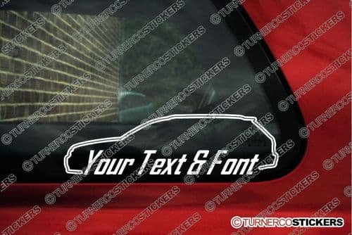 2x Audi A6 / allroad Station Wagon (C5 1997-2004) CUSTOM TEXT vag car stickers