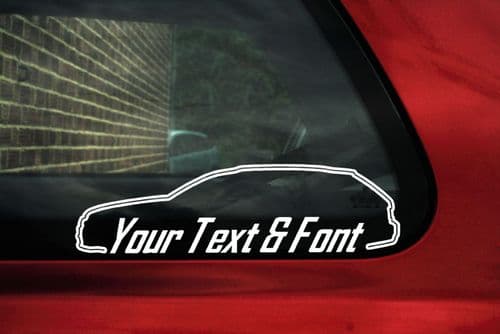 2x Audi A6 / RS6 (C6) Avant, wagon CUSTOM TEXT vag car stickers