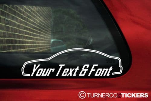 2x Audi Audi A6 / S6 (C5) Sedan CUSTOM TEXT vag car stickers