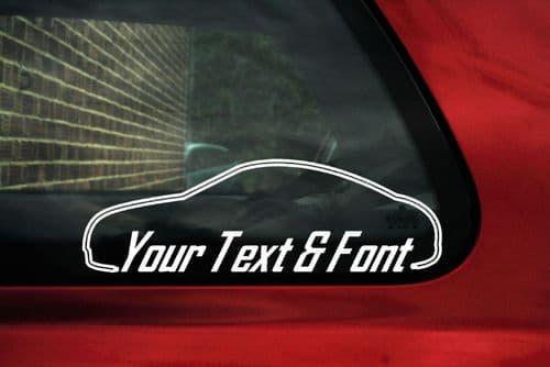 2x Audi TT 1.8t quattro 8N (mk1) vag CUSTOM TEXT car stickers